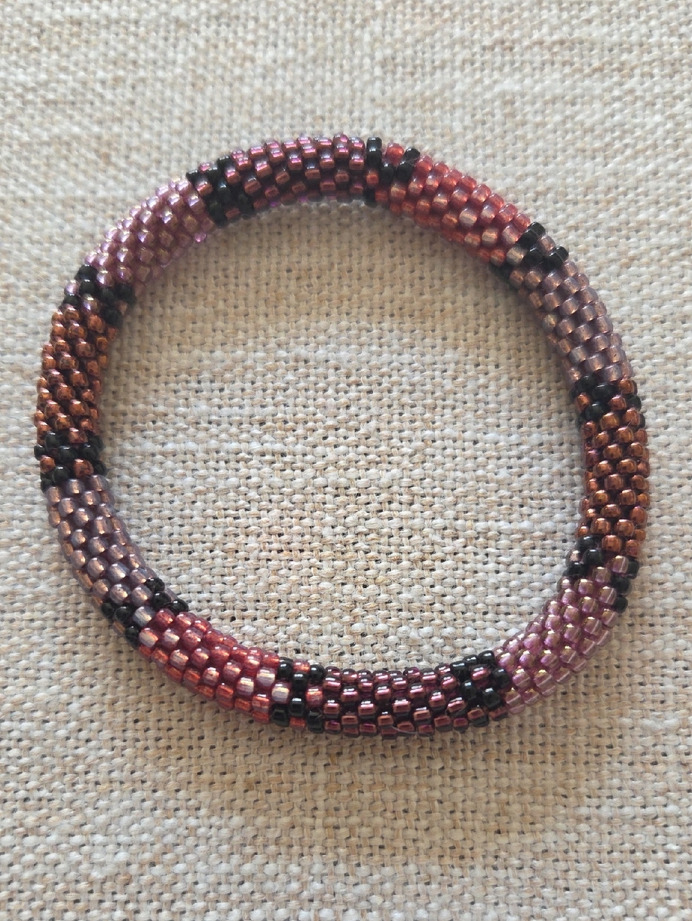 Sashka Co. Pink and Black Beaded Bracelet - Women Jewelry